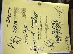 Saw movie script lot 2-5 autographed original coa