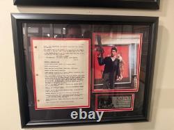 Scarface original movie set used movie script page withCOA