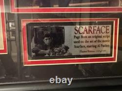 Scarface original movie set used movie script page withCOA
