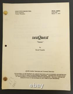 SeaQuest Games David Venable Steven Spielberg First Draft Movie TV Script 1993