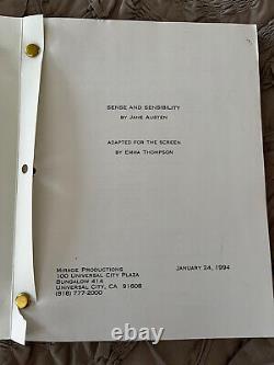 Sense And Sensibility Original Movie Script / Emma Thompson / Academy Award