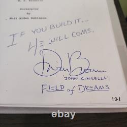 Shoeless Joe Field of Dreams Signed Film Script Dwier Brown Final Screen Play