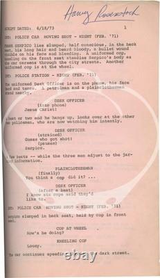 Sidney Lumet SERPICO Original screenplay for the 1973 film #160754