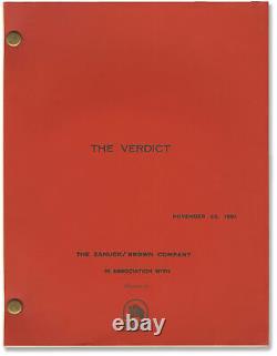 Sidney Lumet THE VERDICT Original screenplay for the 1982 film 1981 #155003
