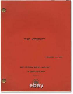 Sidney Lumet THE VERDICT Original screenplay for the 1982 film 1981 #155003