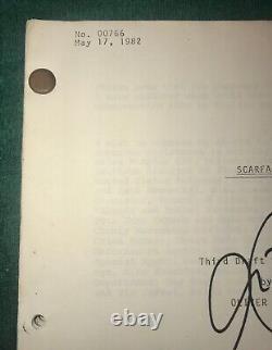 Signed AL PACINO, Original 3rd Draft #00766 May 17, 1982 SCARFACE Movie Script