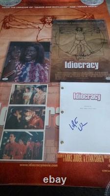 Signed Idiocracy Memorabilia Lot Movie Prop Continuity Photo Script Poster Coa
