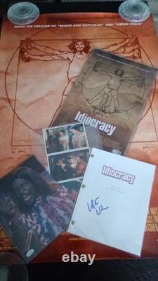 Signed Idiocracy Memorabilia Lot Movie Prop Continuity Photo Script Poster Coa