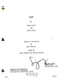 Sigourney Weaver Signed Autograph Alien Movie Script Screenplay Ripley JSA COA