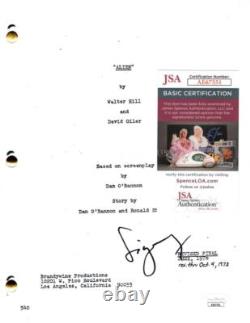 Sigourney Weaver Signed Autograph Alien Movie Script Screenplay Ripley JSA COA