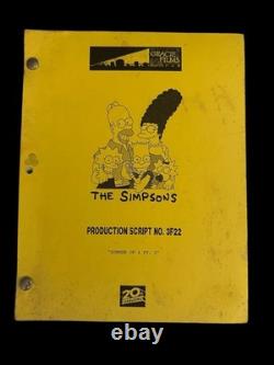 Simpsons Production Script 3F22 Summer of 4 Ft. 2 Gracie Films 1995