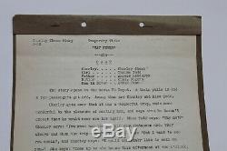 Snappy Sneezer / 1929 Treatment Script, Hal Roach Short Film, Charley Chase