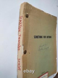 Something for Nothing (1968) ORIGINAL Dalton Trumbo Movie Script
