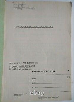 Something for Nothing (1968) ORIGINAL Dalton Trumbo Movie Script