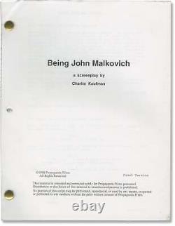 Spike Jonze BEING JOHN MALKOVICH Original screenplay for the 1999 film #159108