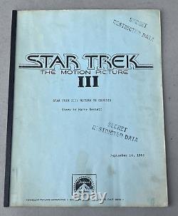 Star Trek III Return To Genesis Movie Initial Story Outline Paramount Greg Jein