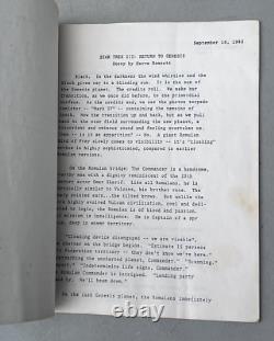 Star Trek III Return To Genesis Movie Initial Story Outline Paramount Greg Jein