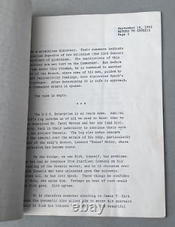Star Trek III Return To Genesis Movie Initial Story Outline Paramount Greg Jein