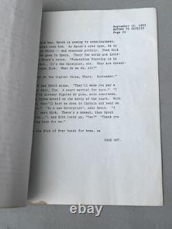 Star Trek III Return To Genesis Movie Initial Story Outline Paramount Greg Jein