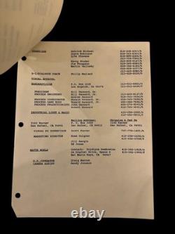Star Trek VI 1991 Paramount Crew List Leonard Nimoy Greg Jein Film Rare Script