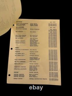 Star Trek VI 1991 Paramount Crew List Leonard Nimoy Greg Jein Film Rare Script