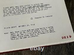 Star Wars Movie Shooting Script THE EMPIRE STRIKES BACK 4th Draft Oct 24 1978