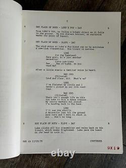 Star Wars Movie Shooting Script THE EMPIRE STRIKES BACK 4th Draft Oct 24 1978