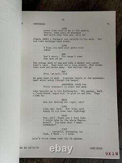 Star Wars Movie Shooting Script THE EMPIRE STRIKES BACK 4th Draft Oct 24 1978