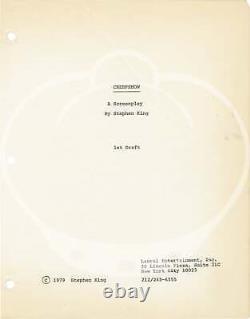 Stephen King CREEPSHOW Original screenplay for the 1982 film 1979 #157027