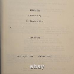 Stephen King Original Movie Script Creepshow 1st Draft (1979)
