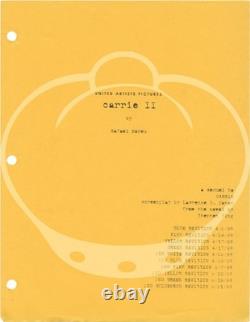 Stephen King RAGE CARRIE 2 CARRIE II Original screenplay for the 1999 #161311