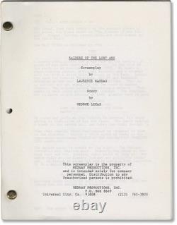 Steven Spielberg RAIDERS OF THE LOST ARK Original screenplay for the #171961