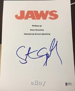Steven Spielberg Signed Autograph Full Rare Jaws Movie Script Bas Beckett Coa
