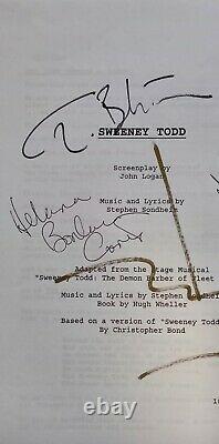 Sweeney Todd Demon Barber Fleet Street Autographed Movie ScriptINCLUDES COA