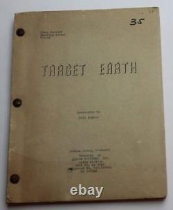 TARGET EARTH / William Raynor 1954 Movie Script Screenplay, Robots from Venus