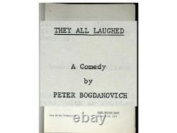 THEY ALL LAUGHED 1979 1st Draft Script Audrey Hepburn Bogdanovich John Ritter