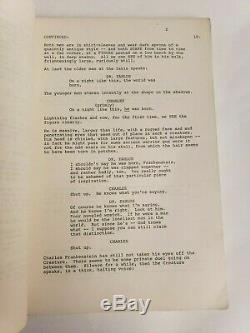 THE BRIDE / Lloyd Fonvielle 1984 Screenplay STING plays Frankenstein Horror Film