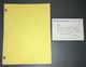 The Claim 1999 Original Movie Script Casting Director Notes Wes Bentley Coa