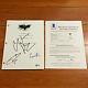 The Dark Knight Rises Signed Movie Script By 3 Cast Bale Nolan Hardy With Beckett
