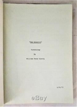 THE EXORCIST, by Wm P Blatty 1972 Original Warner Bros Script Screenplay