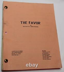 THE FAVOR / Sara Parriott 1990 Early Revised Movie Script, 90's Brad Pitt Film
