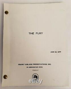 THE FURY / John Farris 1977 Screenplay, Horror Film use mental powers for evil