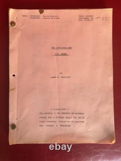 THE INVISIBLE MAN Movie Script by James D. Parriott 1975 Universal Studios