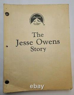 THE JESSE OWENS STORY / 1984 TV Movie Script, star of the 1936 Berlin Olympics