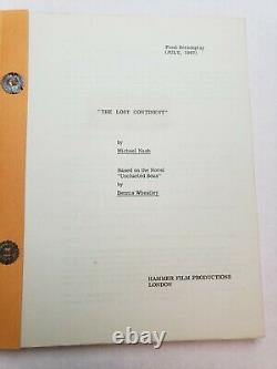 THE LOST CONTINENT / Michael Nash 1967 Screenplay HAMMER FILM crew abandon ship