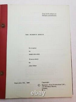 THE MUMMY'S SHROUD / John Gilling 1966 Screenplay, André Morell HAMMER FILM