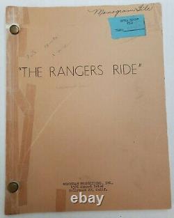 THE RANGERS RIDE / Basil Dickey 1948 Screenplay, JIMMY WAKELY Western Film