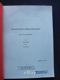 THE RESURRECTION OF ZACHARY WHEELER Original Film Script BRADFORD DILLMAN'S Copy