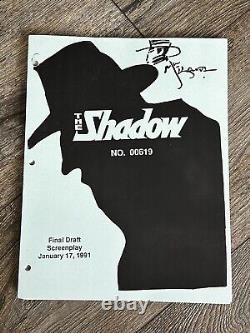 THE SHADOW Movie Script Pulp Hero Final Draft Screenplay with Sketch Art 1991