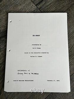 THE SHADOW Movie Script Pulp Hero Final Draft Screenplay with Sketch Art 1991